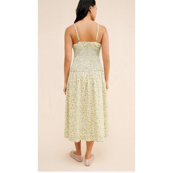 Free people lavender daze green and yellow combo dress Lemons NEW Large - Picture 3 of 9